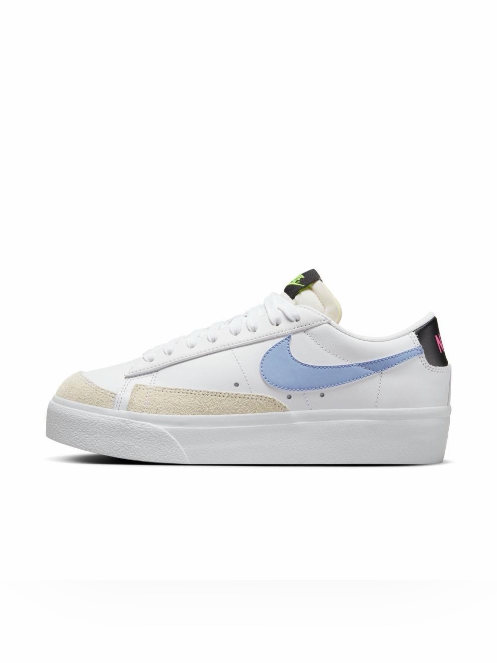 Nike Women’s Blazer Low Platform Sneakers with Light Blue Swoosh